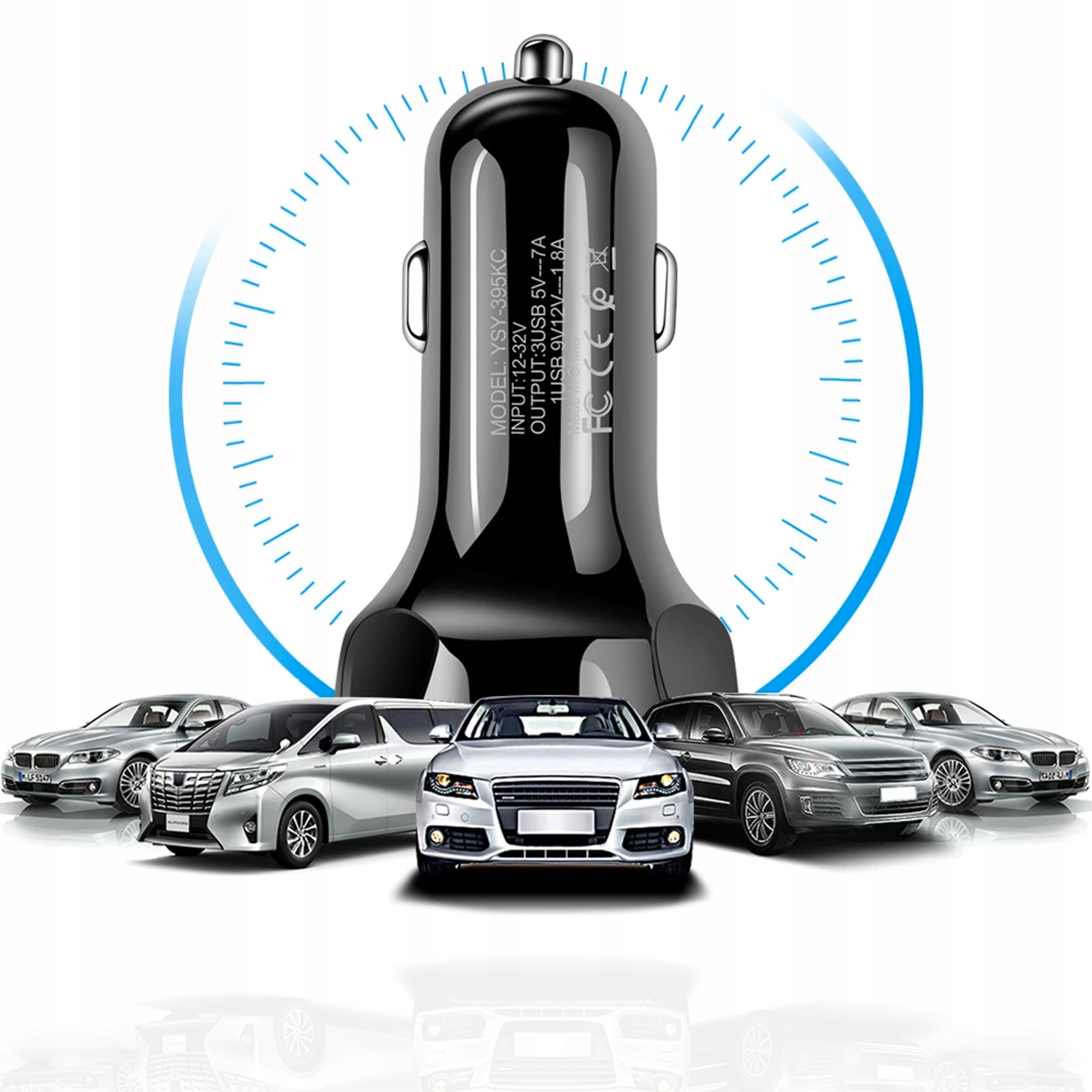 6A ŁADOWARKA SAMOCHODOWA USB QUICK CHARGE 3.0 LED Producent Qualcomm