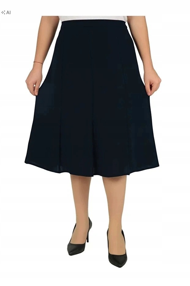 Klasická Hladká Sukně MIDI S Elegantním Střihem 44 5IA
