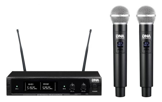 MIKROFONY WOKALOWE DLA WODZIREJA NA WESELA EVENTY DJ KARAOKE 2 SZT. EAN (GTIN) 5907780140146