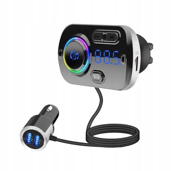 Transmiter FM bezprzewodowy Bluetooth 2xUSB QC 3.0