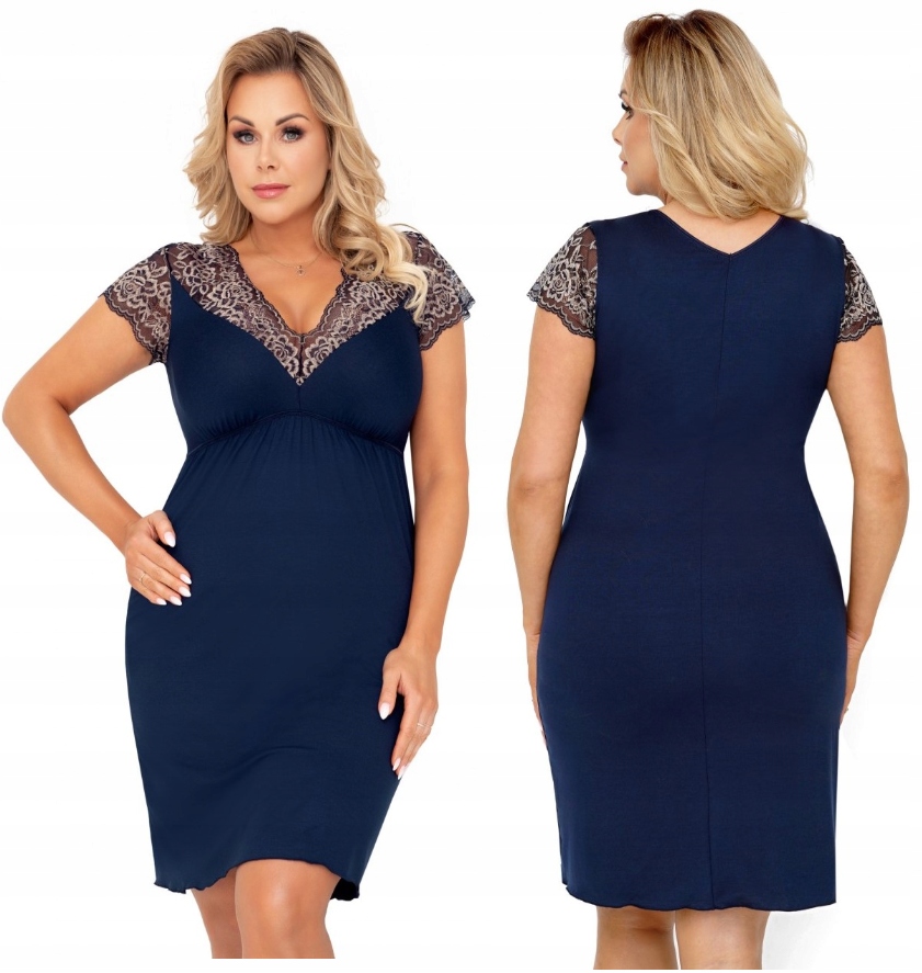Donna Greta plus košile noční námořnická modrá 4XL/48