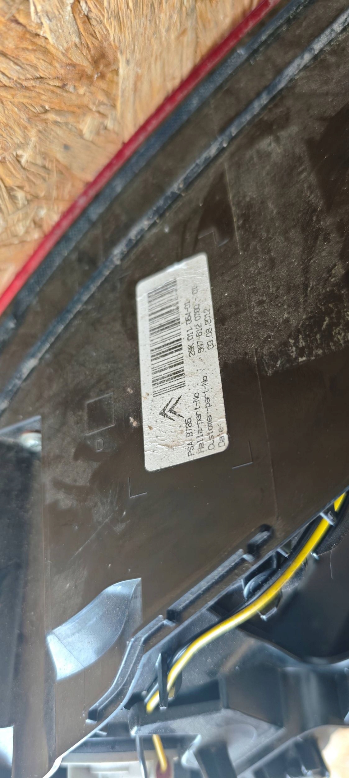 light rear rear part side left Citroen C4 II Picasso 9676120780
