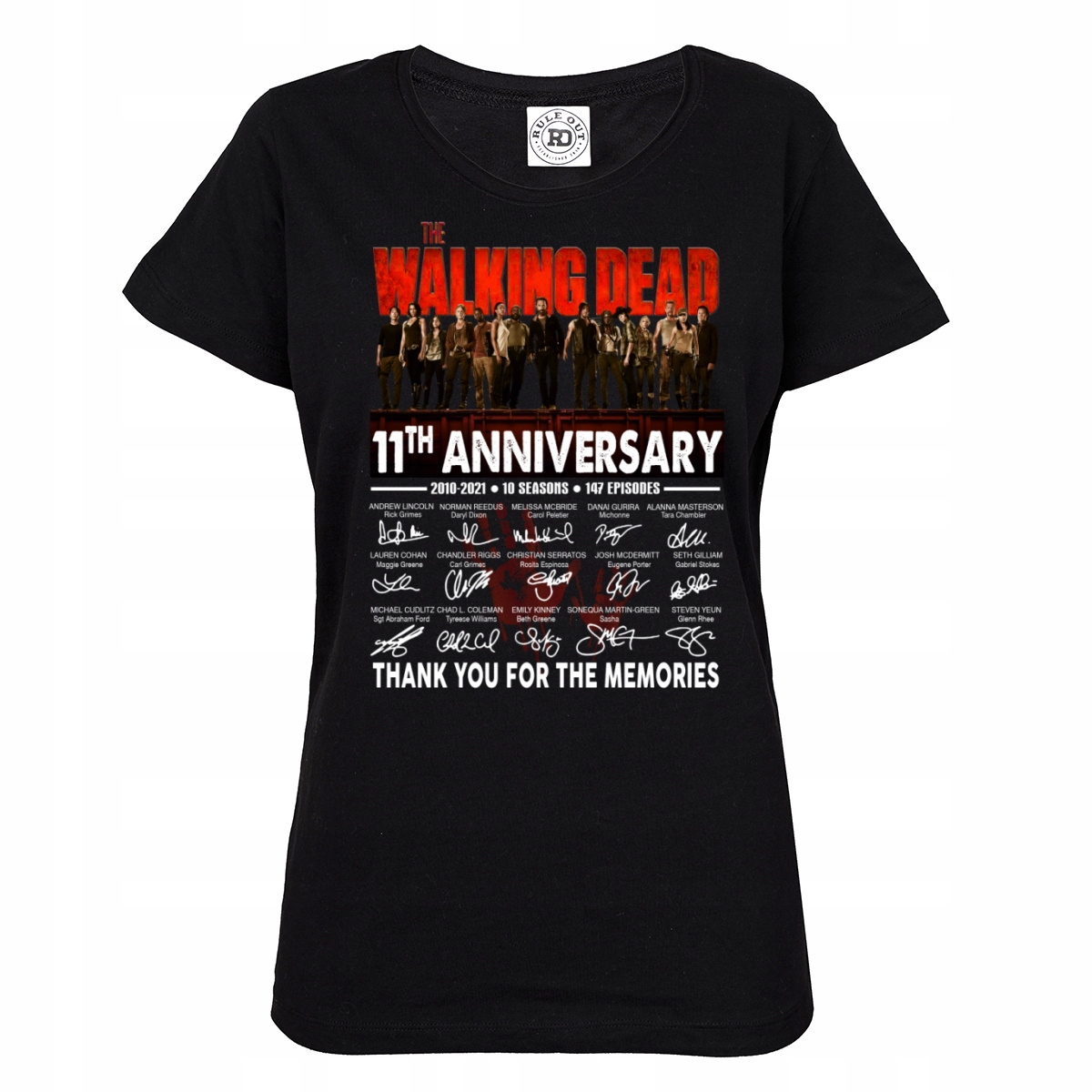 

Damska Koszulka 11 Lat The Walking Dead Autografy