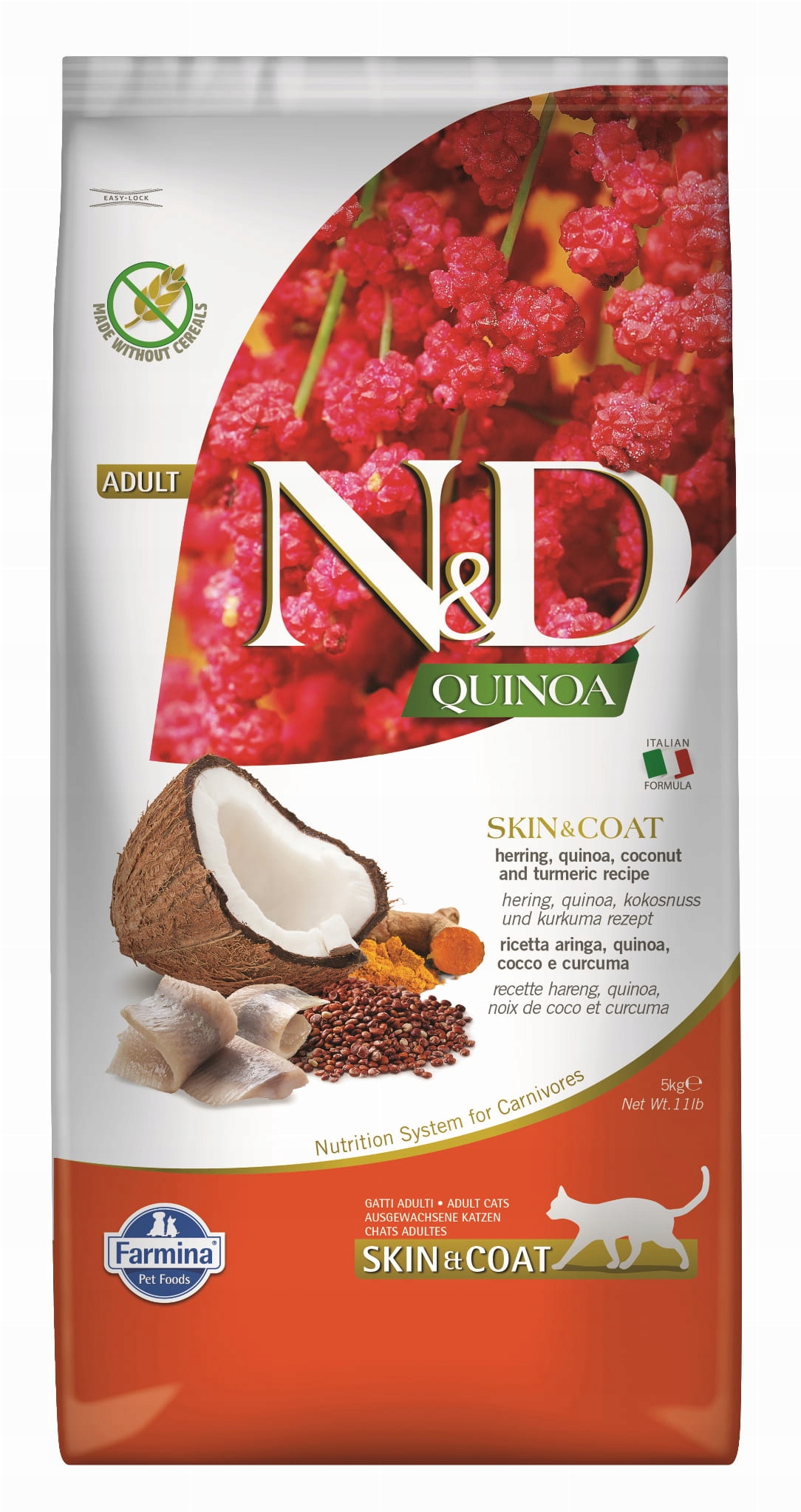 Farmina N&d Cat Quinoa Skin & Coat Herring 5kg