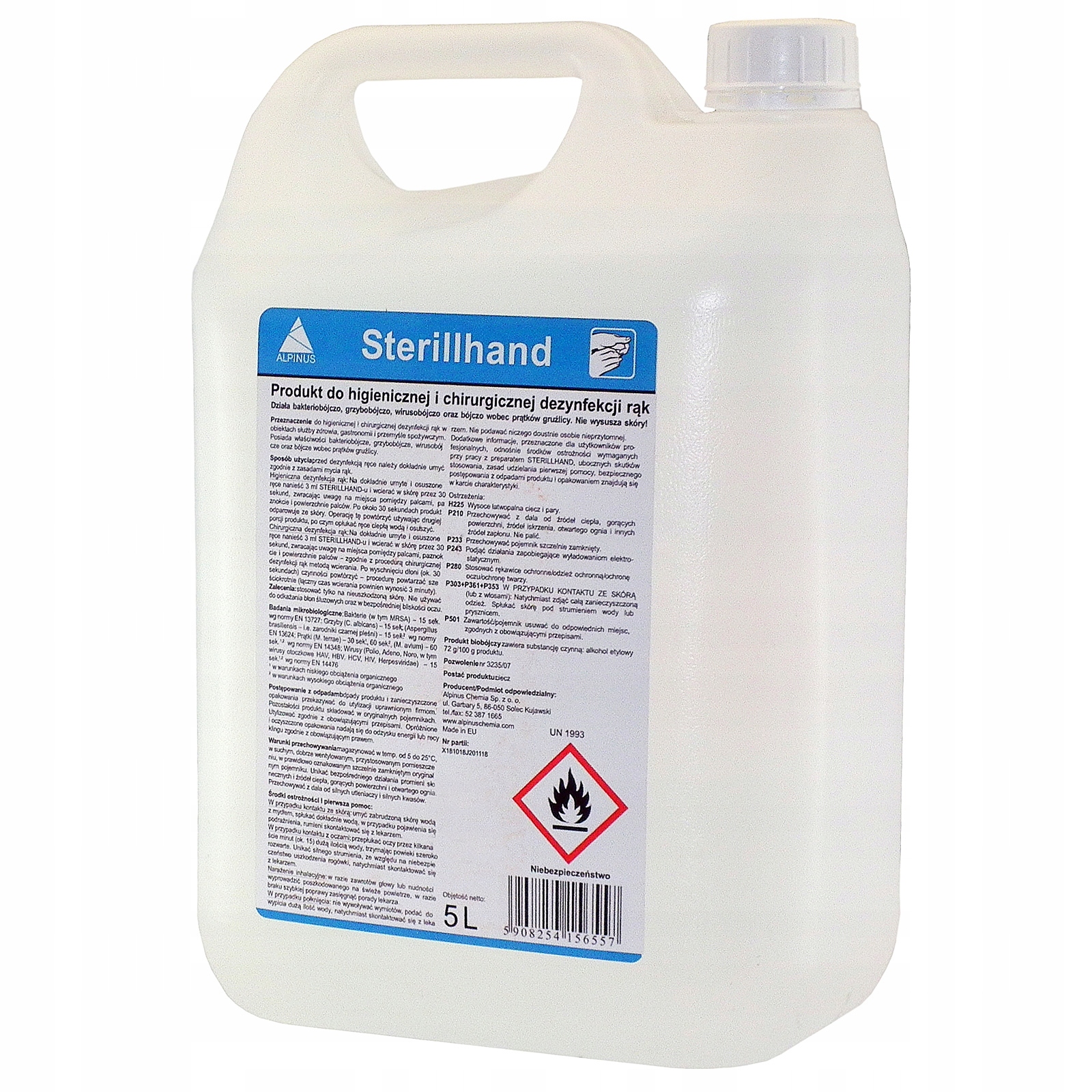 

Preparat do dezynfekcji skóry dłoni Sterillhand 5l