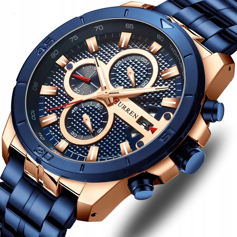

Curren Elegancki Zegarek Męski Chronograf 4 Kolory