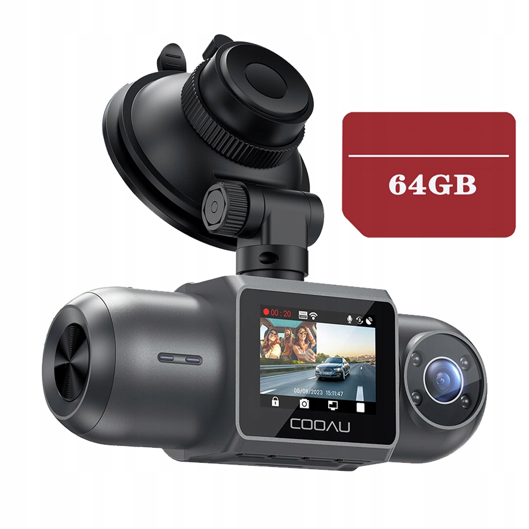 Profesionální Záznamník Jízdy 4K Wifi S Kamerou Pro Couvání Gps 64GB Karta