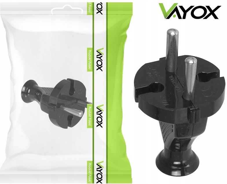 

Wtyczka Wtyk Sieciowy Prosty 230 WT-2 Czarna Vayox