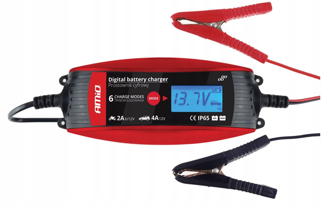 

Amio Prostownik Cyfrowy Akumulatorów 6V 12V 2A/4A