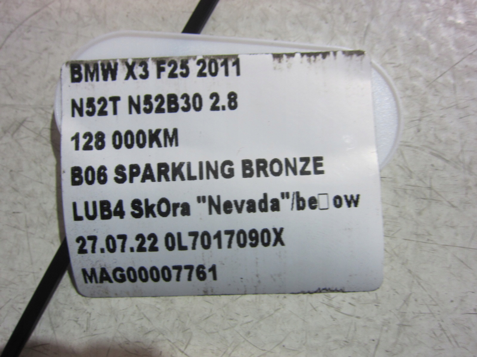BMW F25 X3 Crashsensor Drucksensor SLUPKA B 65779224177