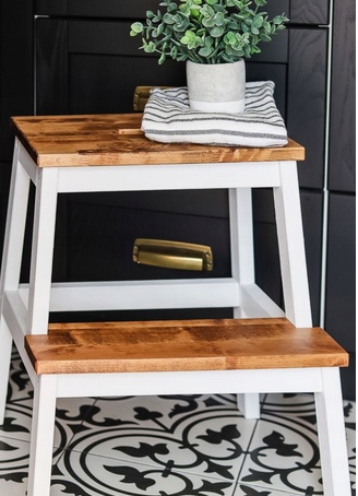 schodki taboret stołek kwietnik stolik nocny bambu Marka Ikea