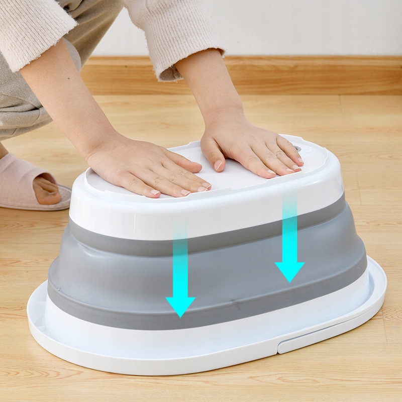 Wiaderko MISKA SKŁADANA SILIKONOWA DUŻA 14L NA MOP Cechy dodatkowe elementy antypoślizgowe