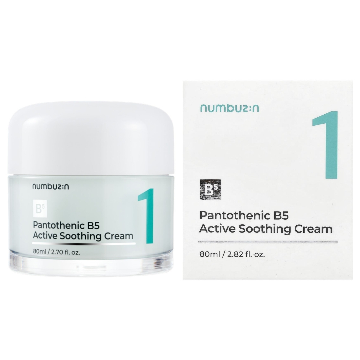 Numbuzin No.1 Pantothenic B5 Active Soothing Cream 80 ml – zklidňující krém