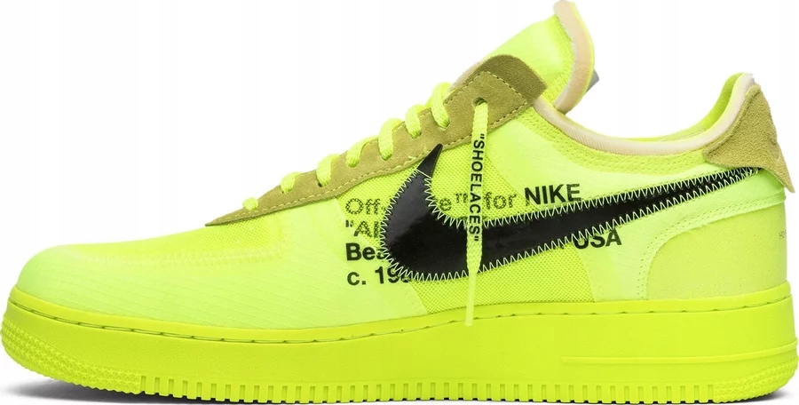 Oryginalne Nike Air Force 1 Low Off-White Volt US 9 | EU 42.5