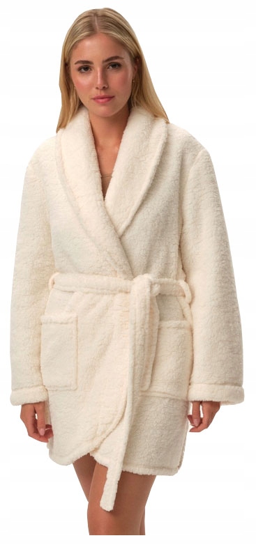 HENDERSON SZLAFROK DAMSKI KREMOWY MATERIAŁ "MIŚ" FUNE M Rozmiar M