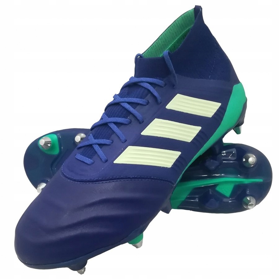 Pánské kopačky Adidas Predator 18.1 Sg Lea CQ1692 modré velikost 47 1/3