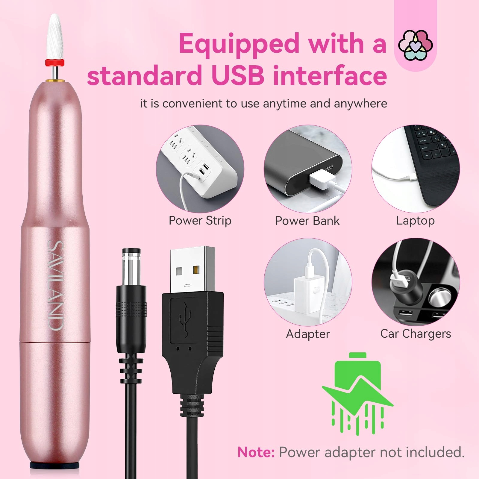 SAVILAND Profesjonalna Frezarka Do Paznokci 7w1 Zestaw Do Manicure Pedicure — miniatura 6