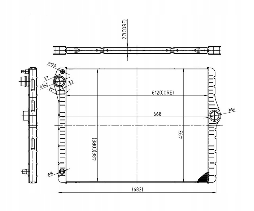 CHŁODNICA BMW 5 F10 10- 17118615994