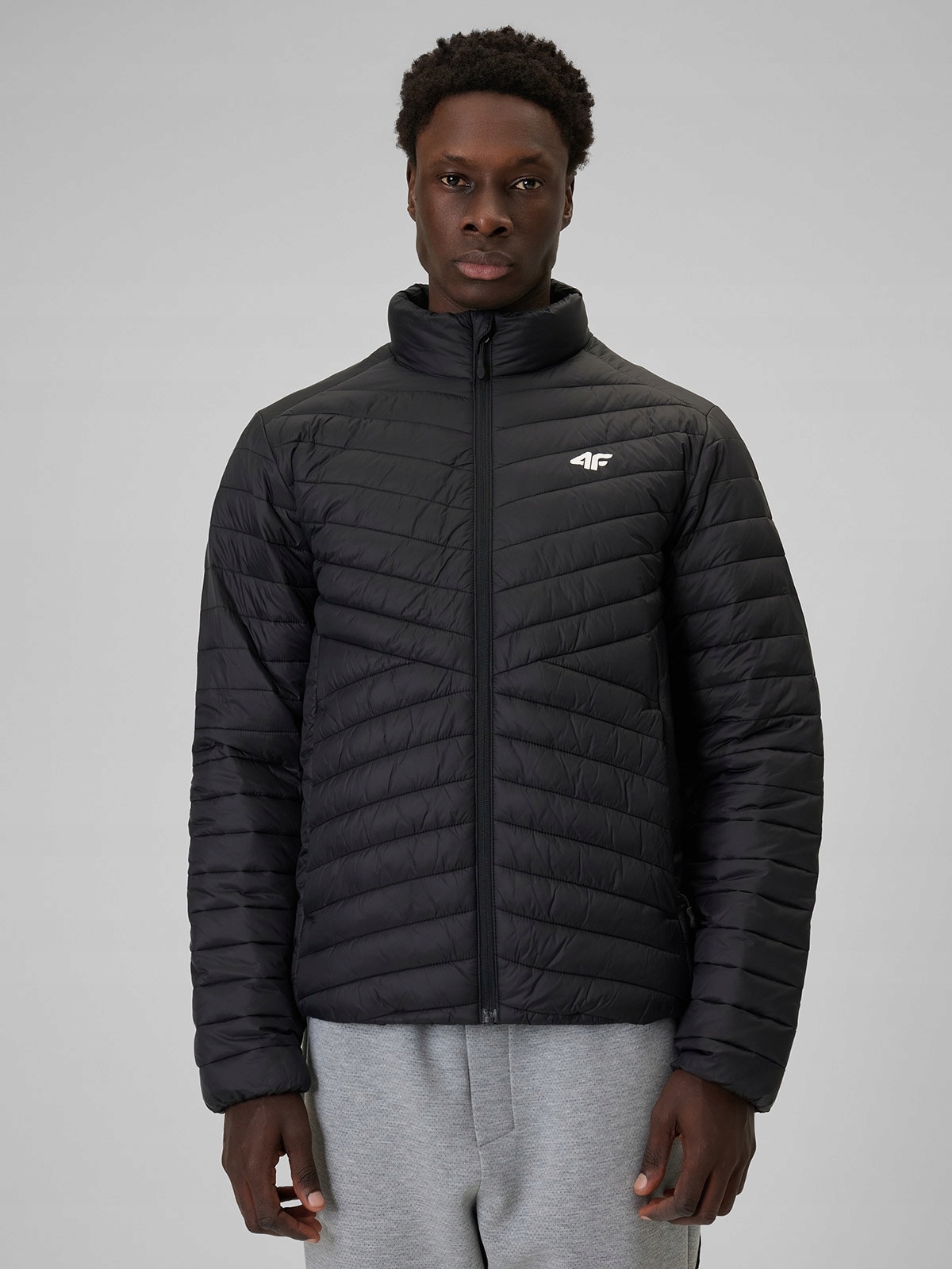 4F Pánská Přechodová Bunda Černá Regular Hydrofobní 3XL