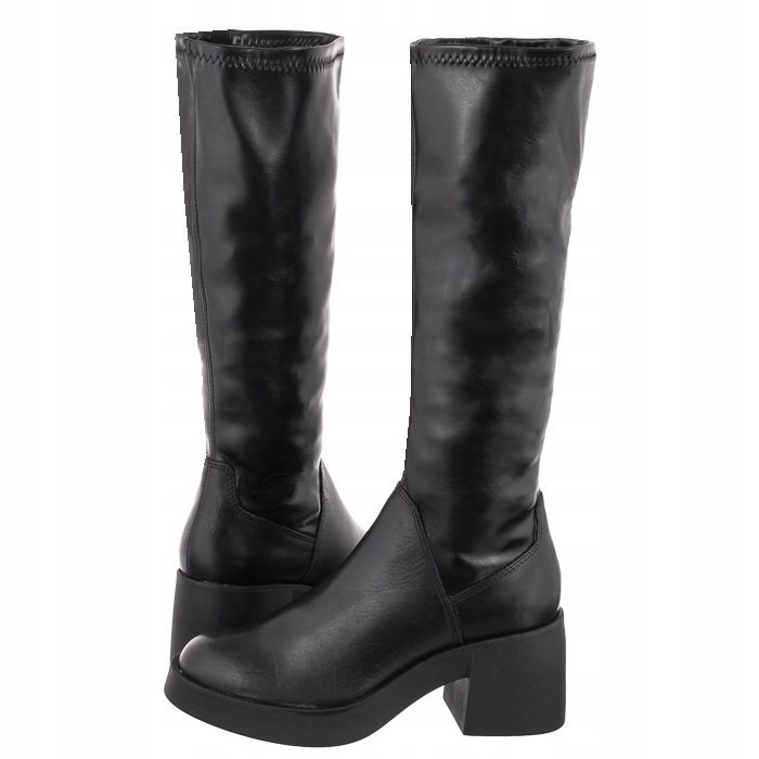 Dámské kozačky na podpatku Tamaris černé