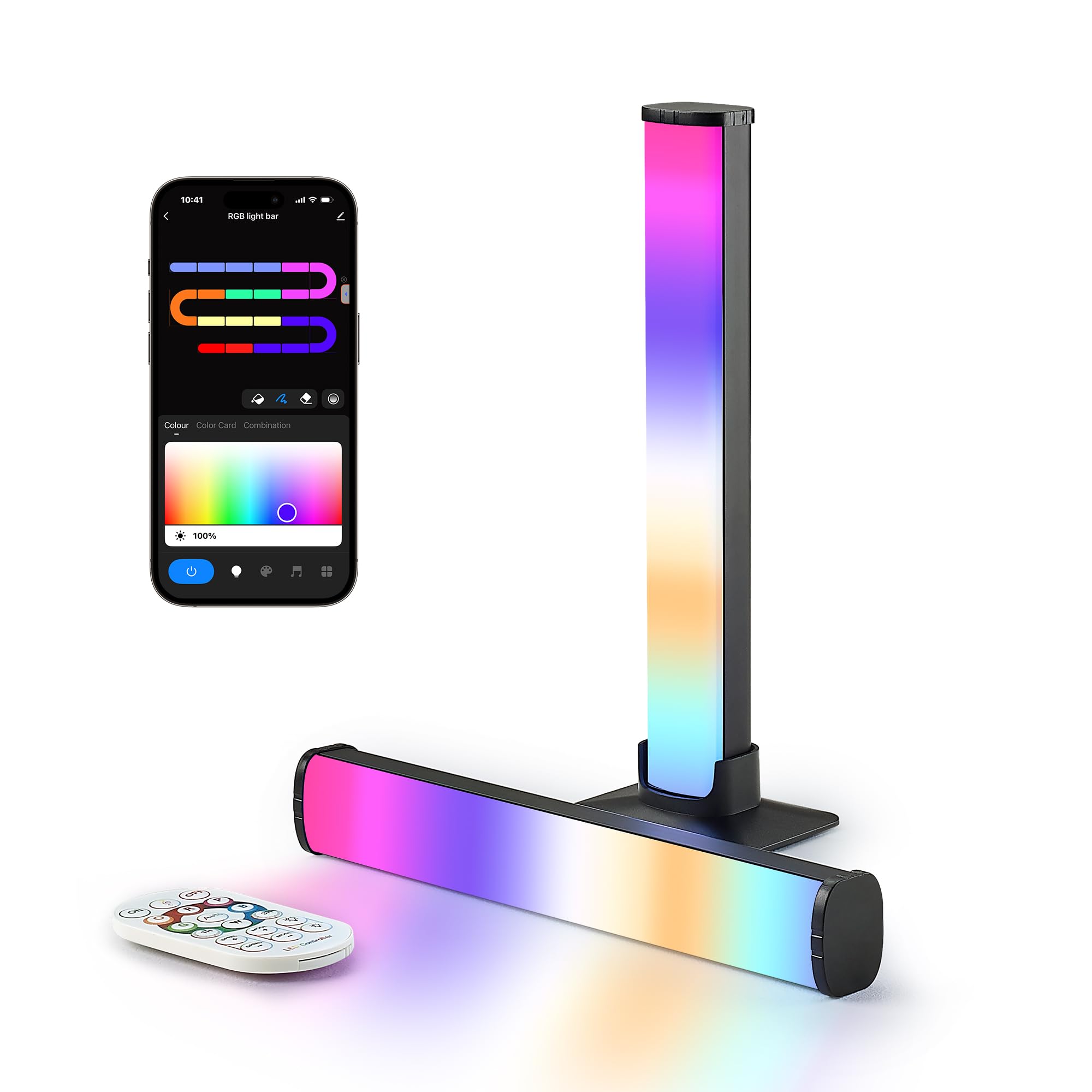 Lightbar LuminexDesigns Rgb 25 cm TV-Sync App ovládání herní místnosti