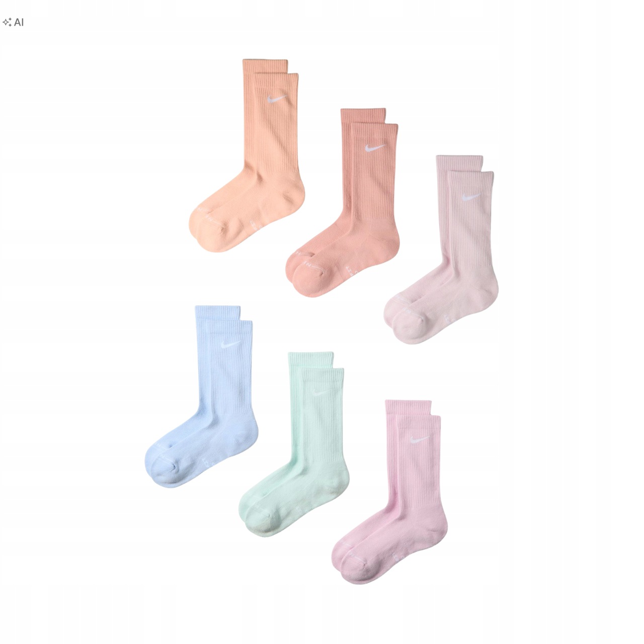 Ponožky Nike Everyday Elevated 6 párů barevné HQ8021 908 vel. 35-37,5