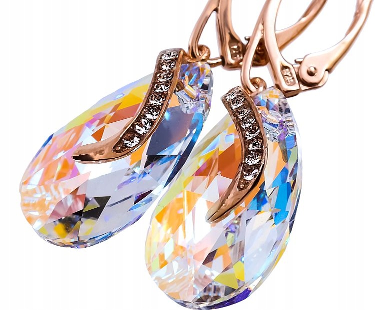 Krystaly Náušnice Senti Aurora Rose Gold