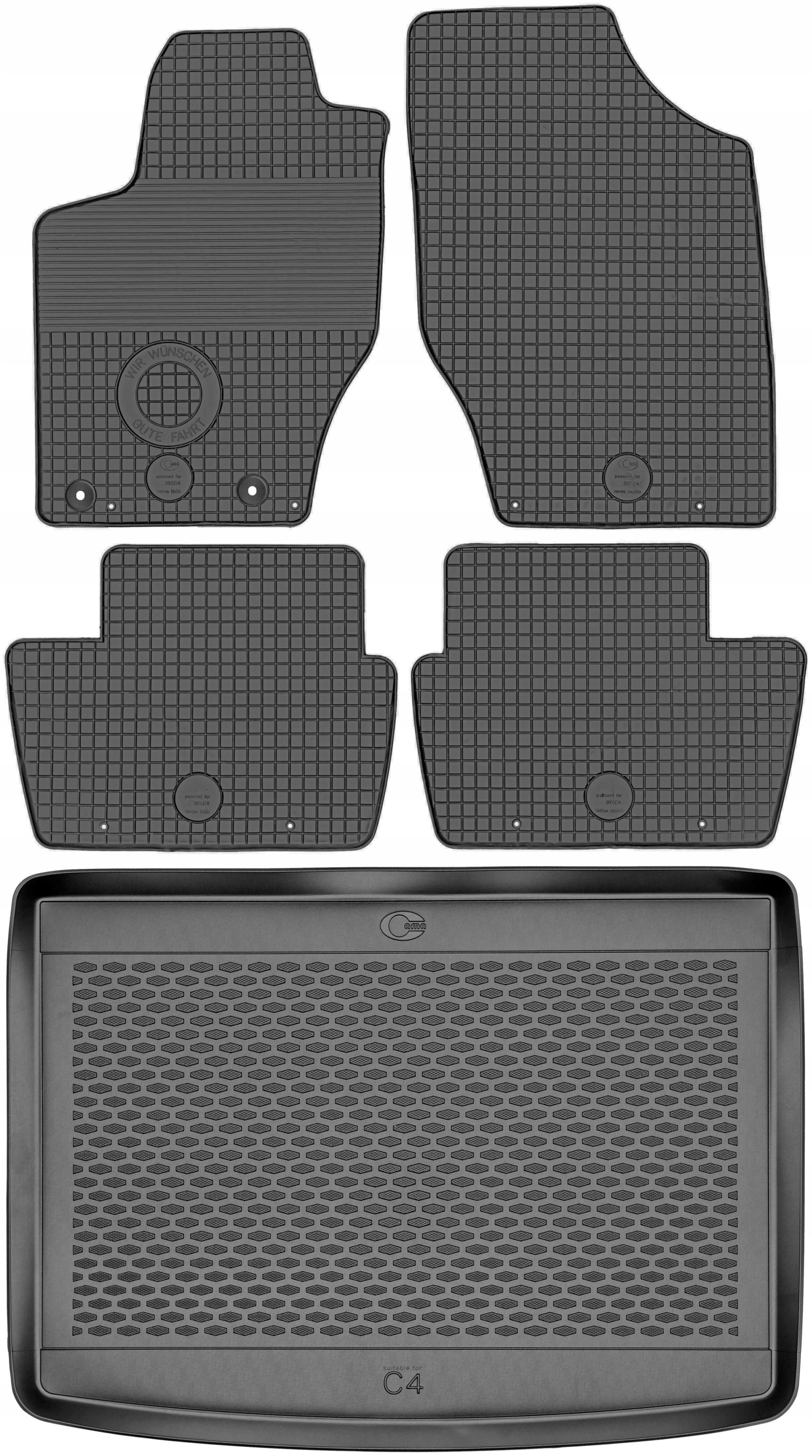 Citroen C4 I Hatchback od roku 2004-2009 Sada Koberce batožinový priestor