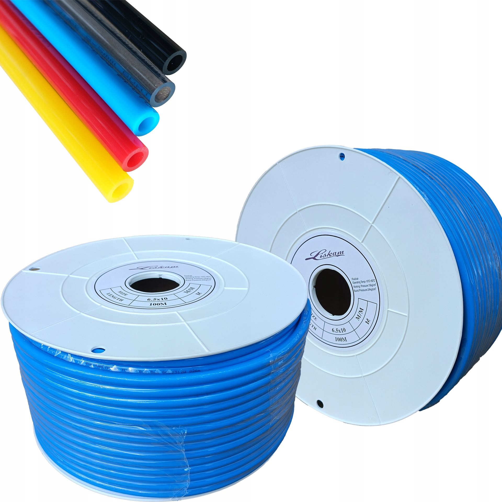 Polyuretan Pneumatická Pu hadice Tekalan 10x6.5 mm Modrá 25 M