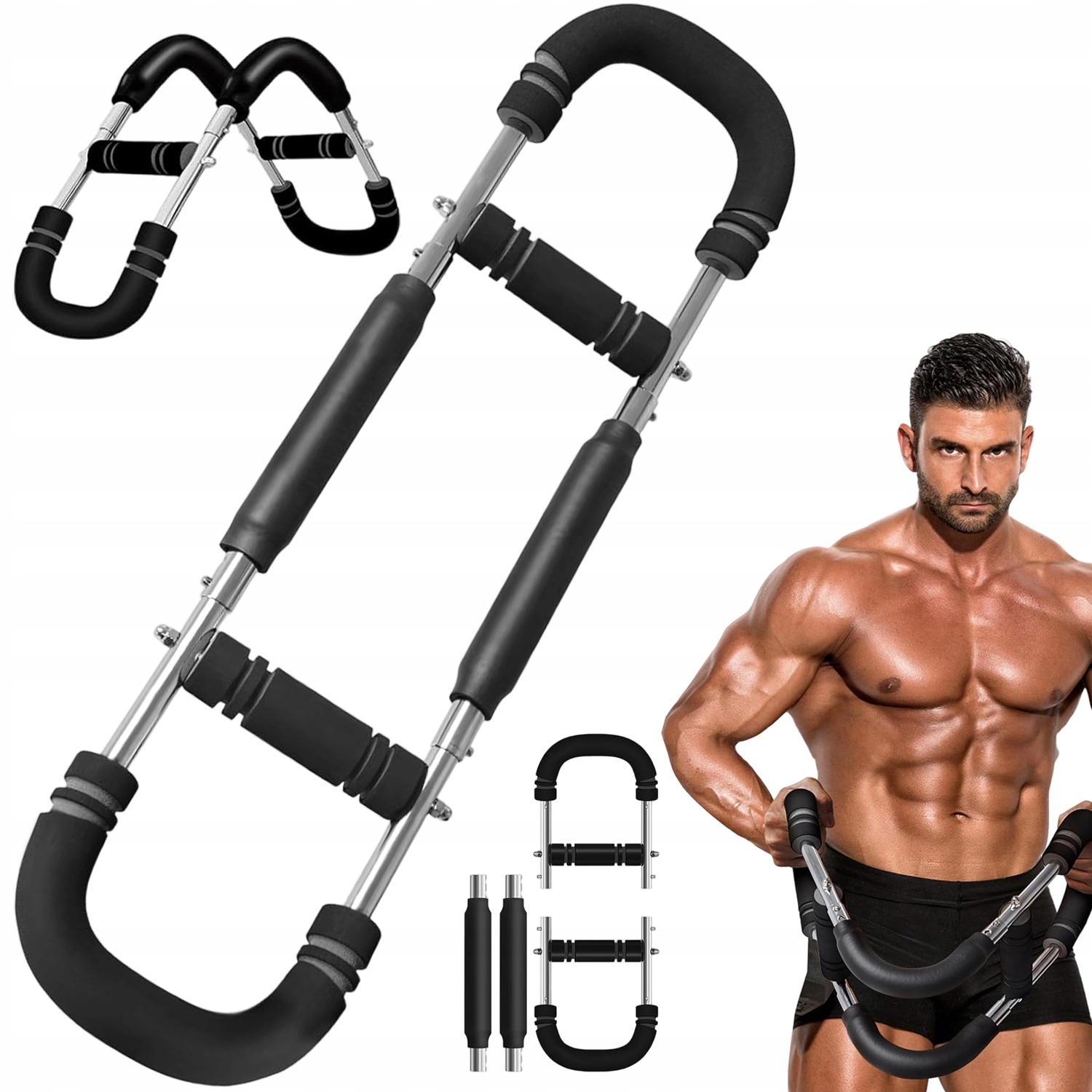 Przyrząd Do Ćwiczeń Ramion 3 Poziomy Oporu 30 40KG Stalowy Trenażer Fitness