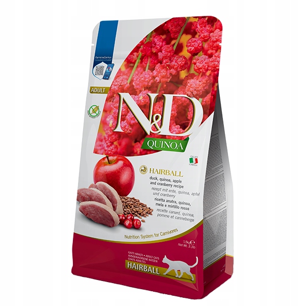 Farmina N&amp;d Quinoa 1,5 kg suché Pro Kočky Krmivo trichobezoáry