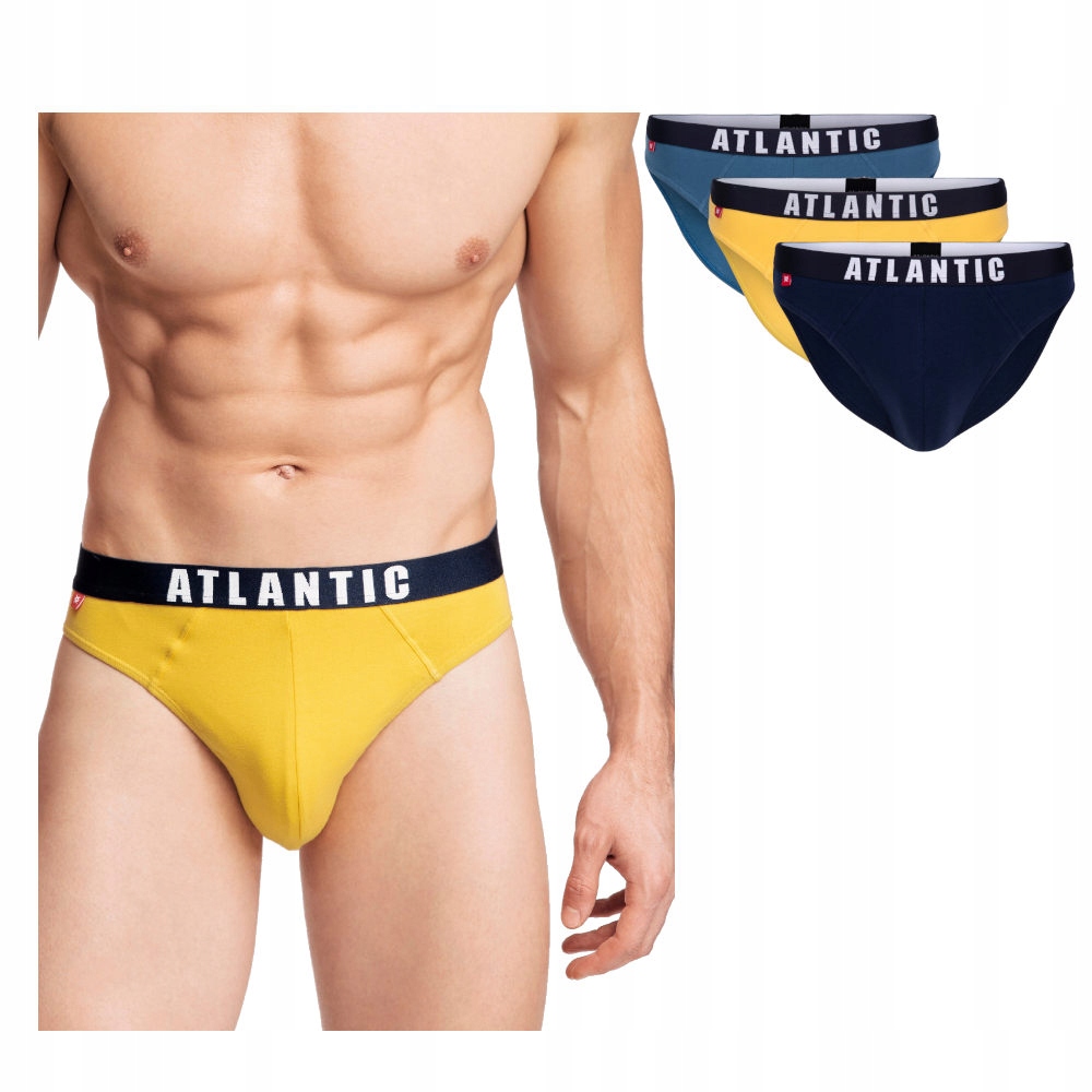 

Atlantic Slipy Męskie 3MP-094 Den/zol/gra 3 pary M