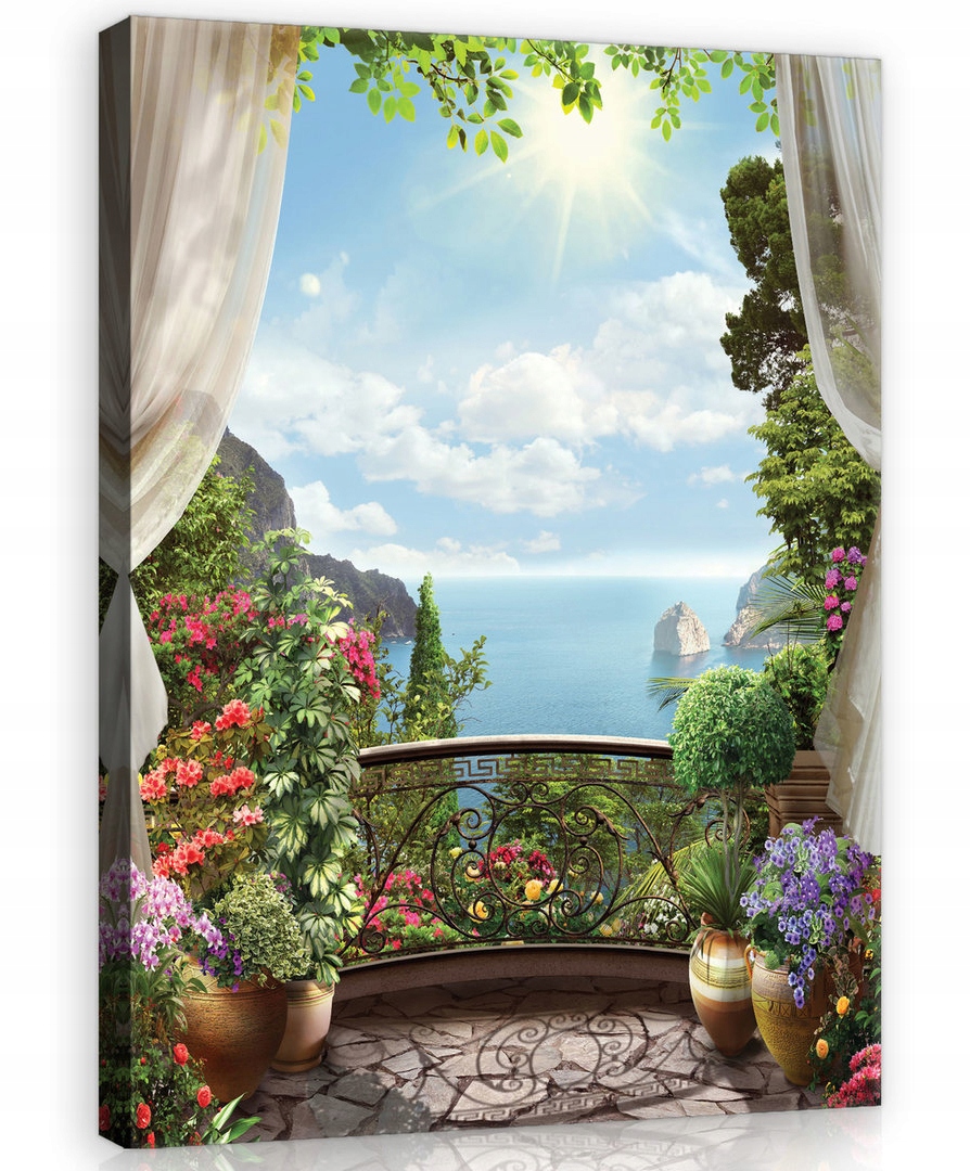 Obraz Na Plátně Canvas 75x100 Balkon Voda Pohled