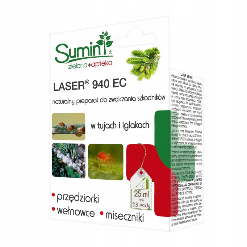 

Laser 940 Ec na szkodniki tuje iglaki 25 ml Sumin
