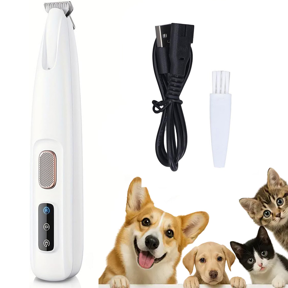Zastřihovač Pro Psy Na Tlapky, Strojek Na Srst Kočky, Tichý Provoz, Led, Voděodolný