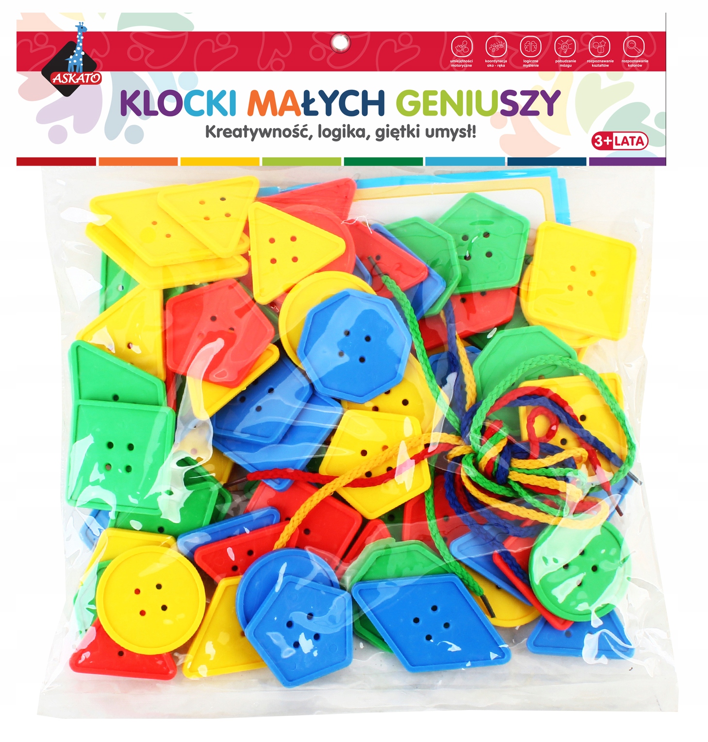 

Klocki Małych Geniuszy Guziki 106 elementów