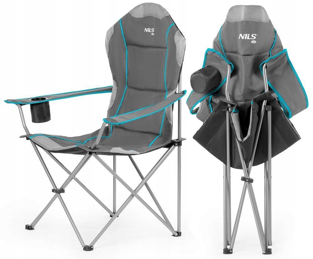 Duże Krzesło Plażowe Turystyczne Składane Kempingowe Ogrodowe Pokrowiec