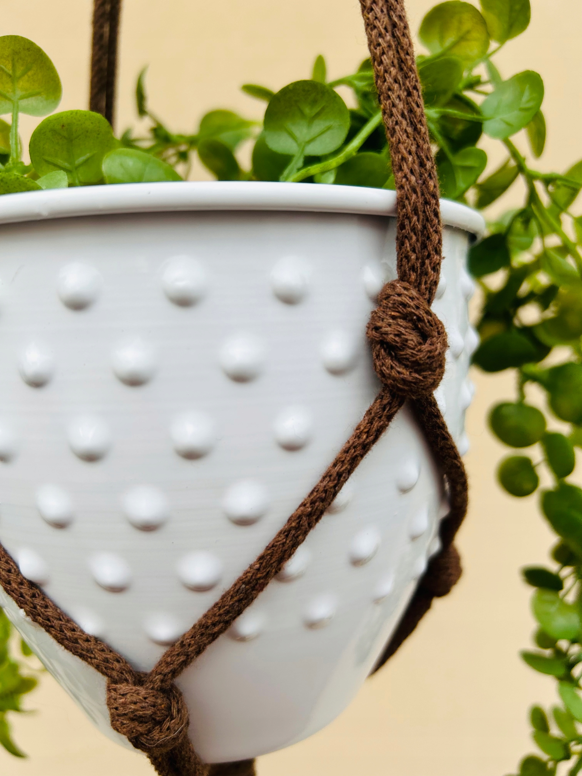 Kwietnik wiszący makrama ze sznurka boho BRĄZ Marka inna