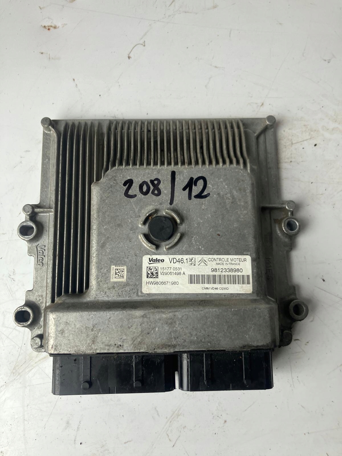 computer control unit of the engine 1.2 THP 9812338980 9806671980