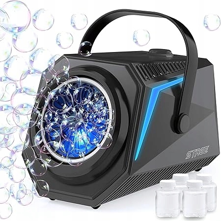 Blubbel Bazooka Stroj na bubliny XXL s Led – 4 x 90 ml, 7000 bubliny/min