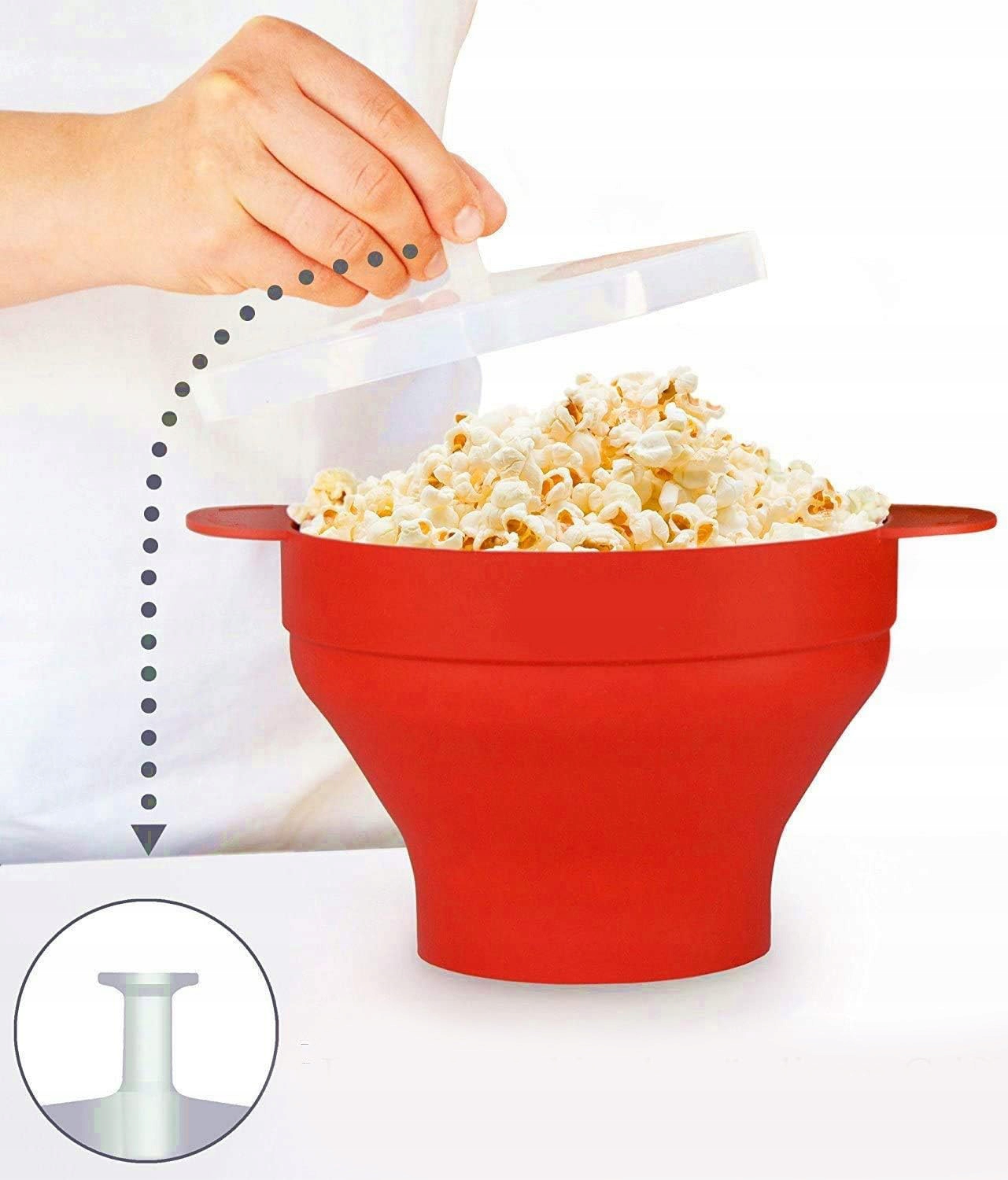 SILIKONOWA MISKA DO ROBIENIA POPCORNU W MIKROFALI Marka Nela-Styl
