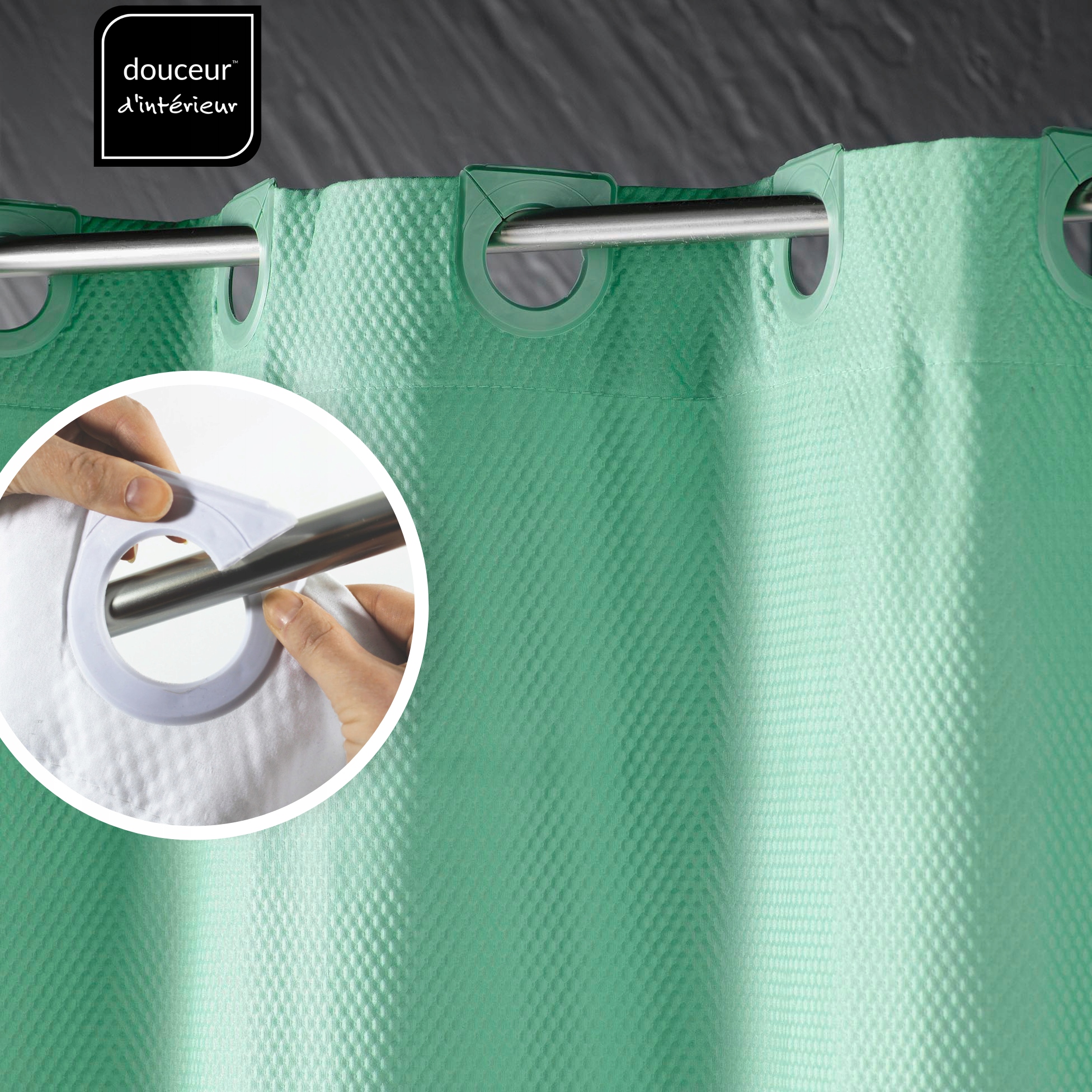 ZASŁONA PRYSZNICOWA TEKSTYLNA KOTARA DO WANNY ZASŁONKA POD PRYSZNIC KURTYNA EAN (GTIN) 3574388017877