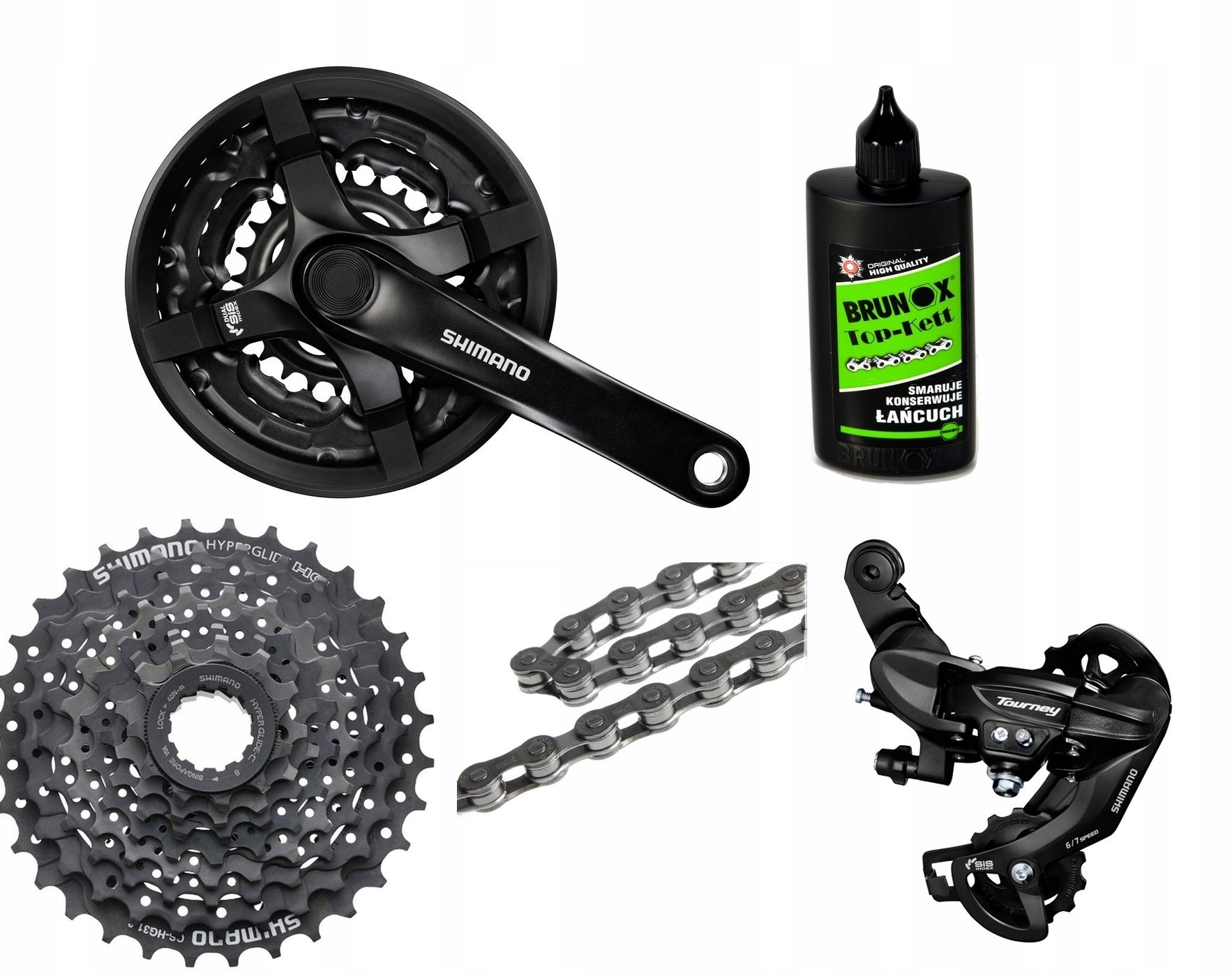 Zestaw kompletny Napęd 3x8 kaseta Shimano