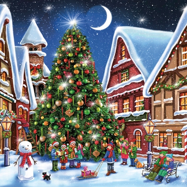 SERWETKI PAPIEROWE ŚWIĘTA świąteczne ho ho 20SZT ZIMA CHOINKA