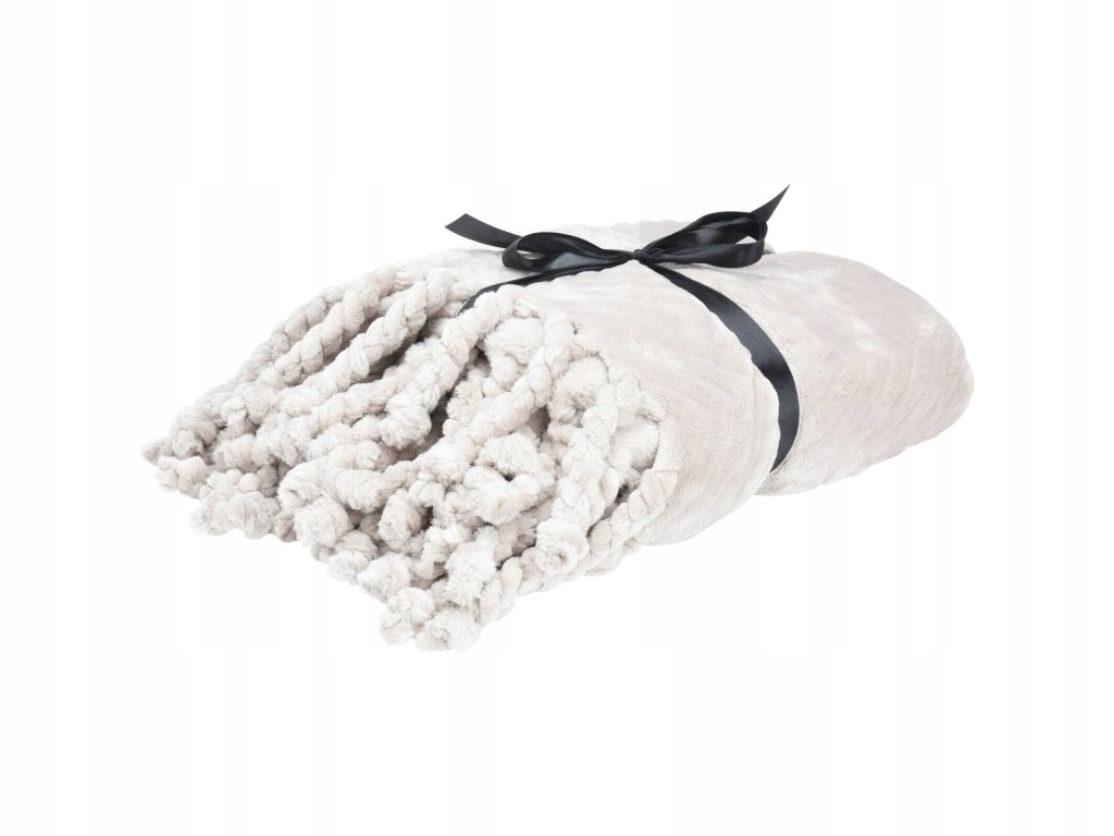 Deka boho s třásněmi, 100% polyester, 130 x 160 cm