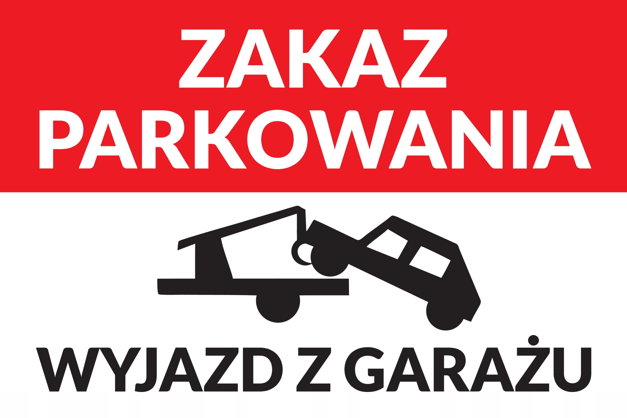 ZAKAZ PARKOWANIA 5mm PCV, nadruk UV, format A5 Marka inna