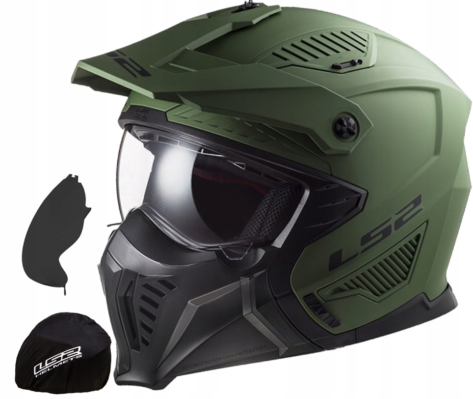 Motocyklová prilba LS2 OF606 Drifter Matt Green univerzálna na každý motocykel XXL