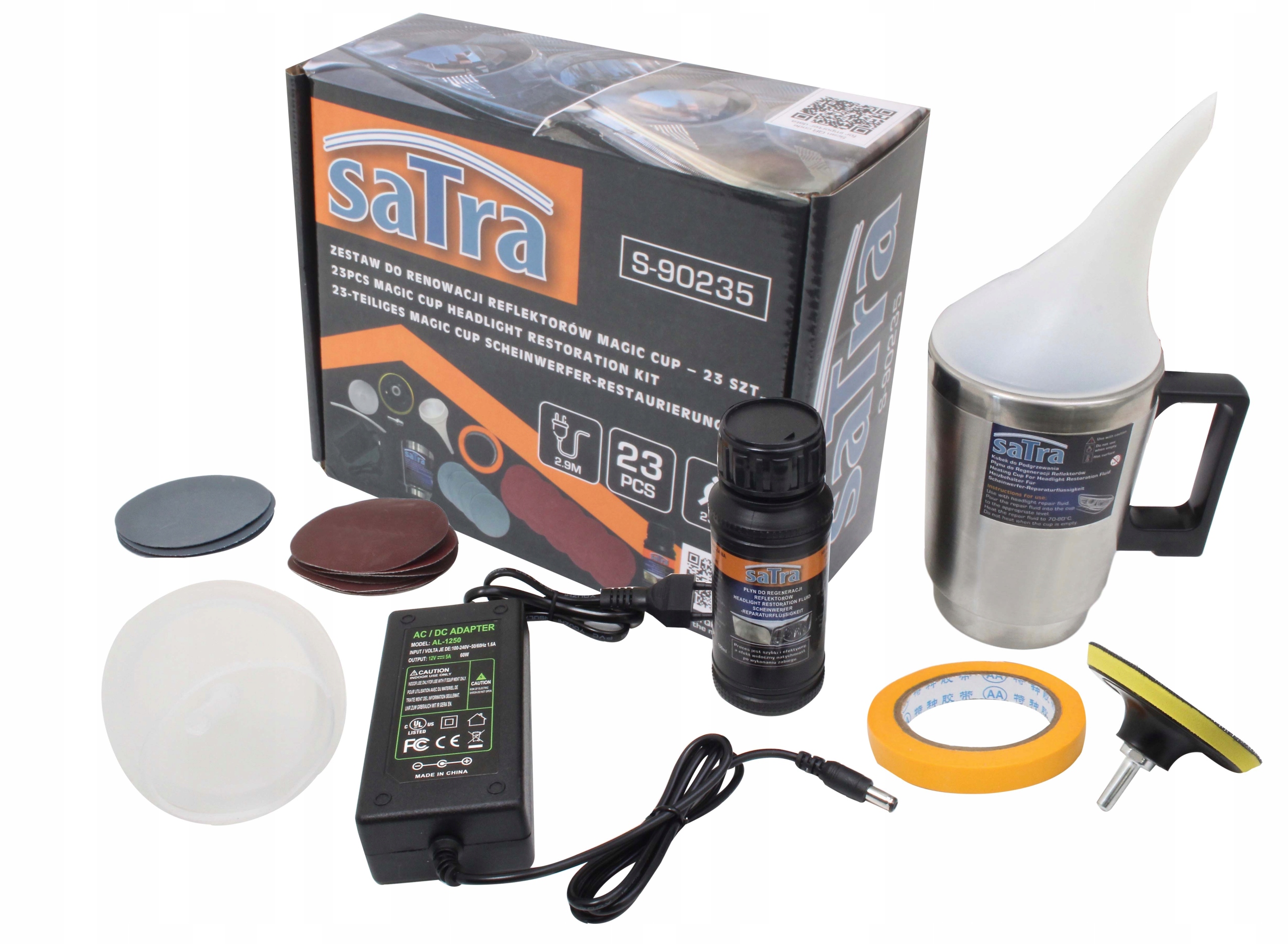 Zestaw Do Regeneracji Renowacji Odnowy Lamp Reflektorów Satra S-90235