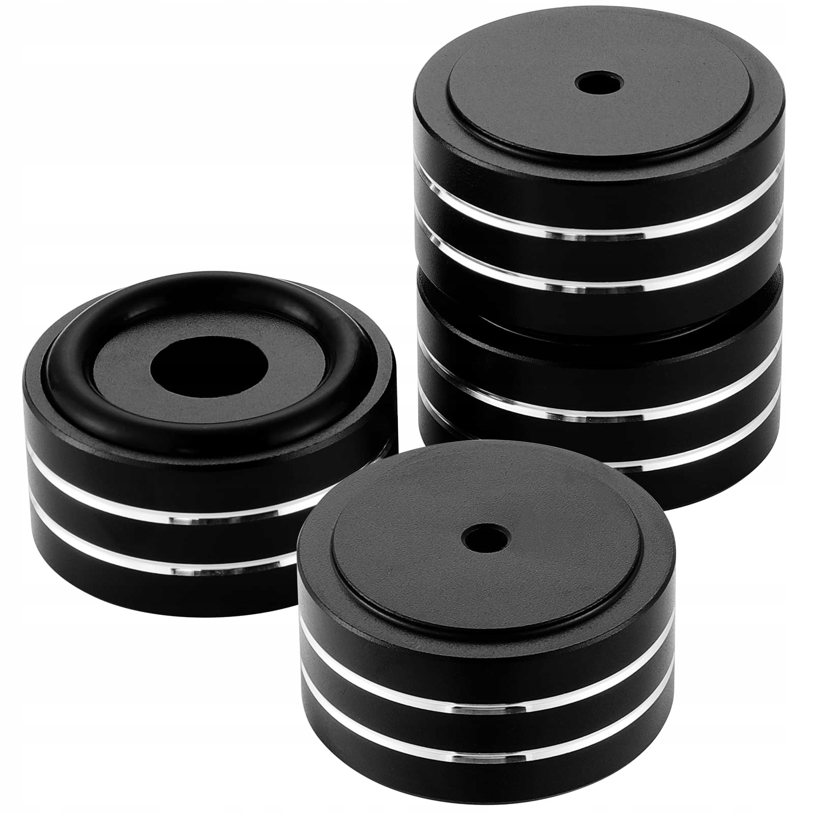 MOENDERGO STOPKI IZOLUJĄCE GŁOŚNIKI 4 SZTUKI ALUMINIUM