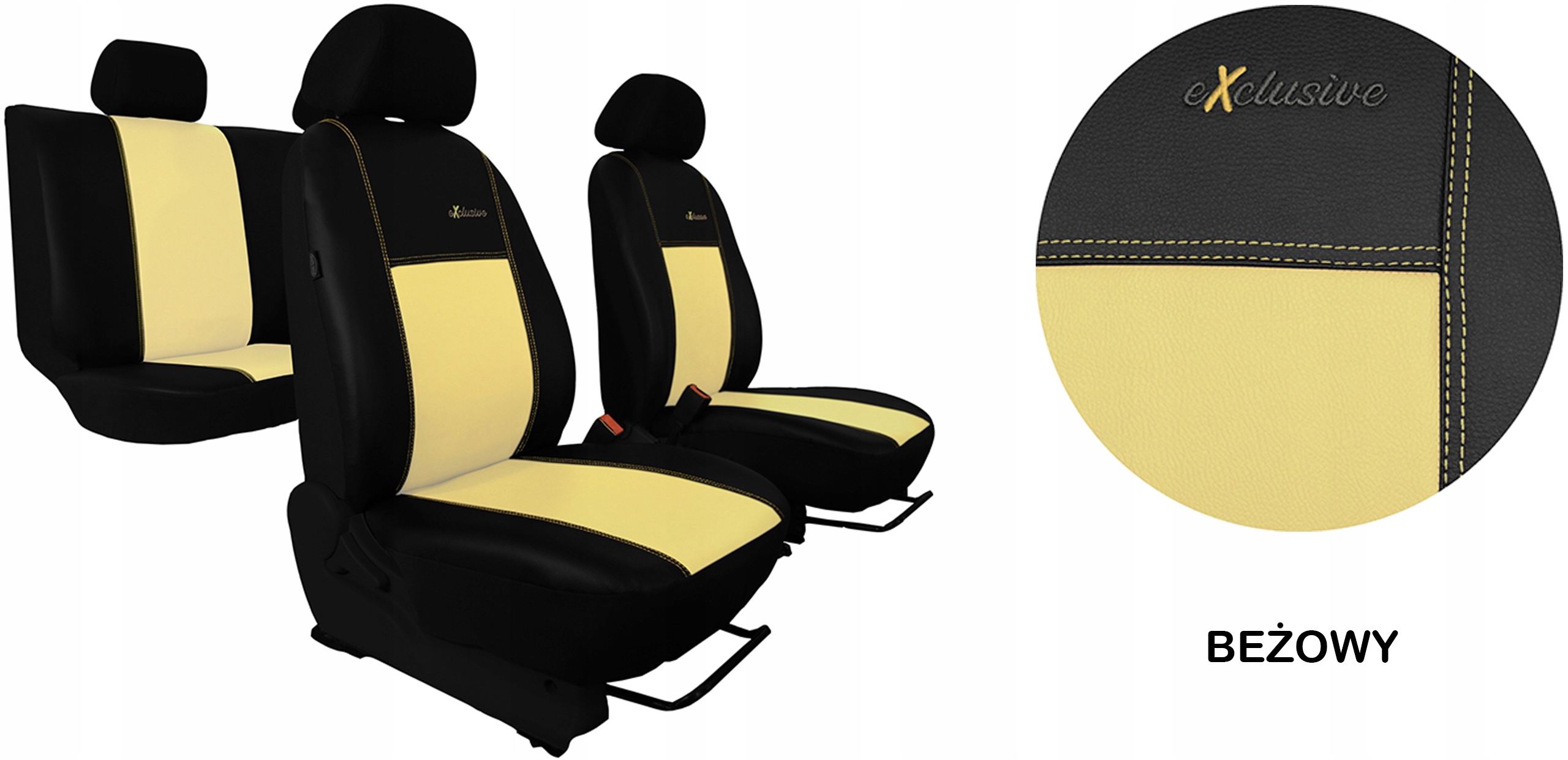 SKÓRZANE POKROWCE SAMOCHODOWE DO RENAULT VEL SATIS Materiał skóra sztuczna
